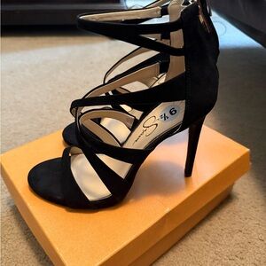 Jessica Simpson Black High-Heeled Sandals